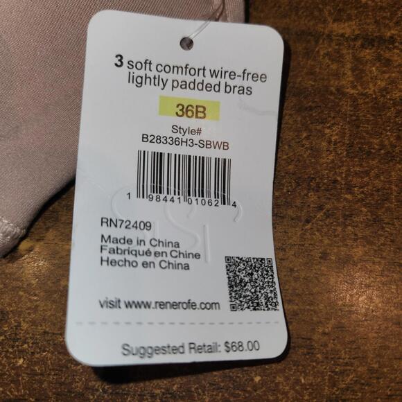 NEW Rene Rofe Wire-Free Lightly Padded 36B Bra - Picture 3 of 5